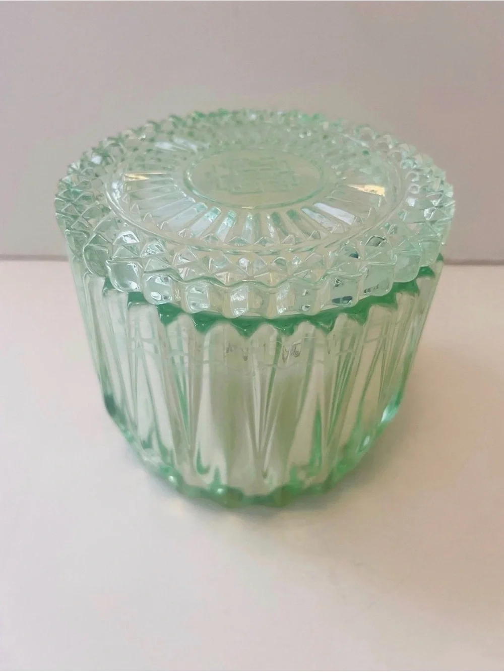 Homeworx Slatkin & Co. Lotus Flower 3 Wick Scented Candle in Cut Glass Jar & Lid